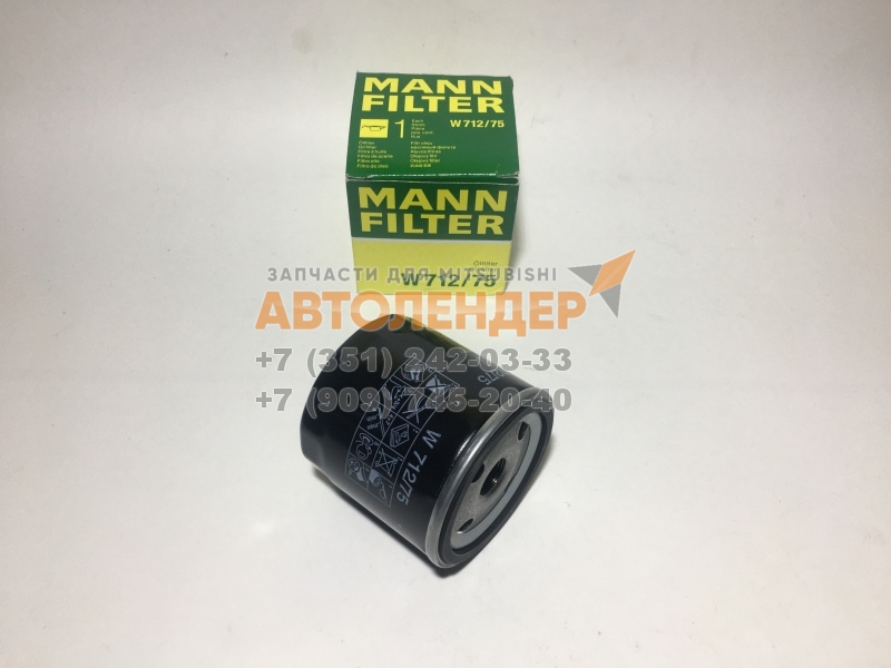 Фильтр масляный MANN W712/75 CHEVROLET / DAEWOO / OPEL / SAAB