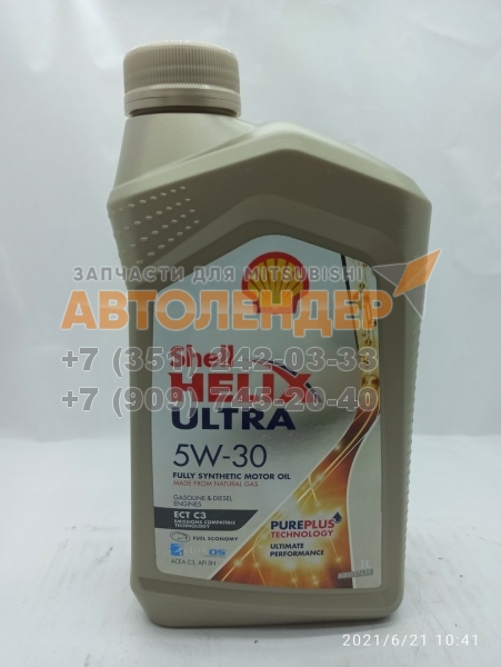 Моторное масло Shell Helix Ultra ECT 5W-30, 1л