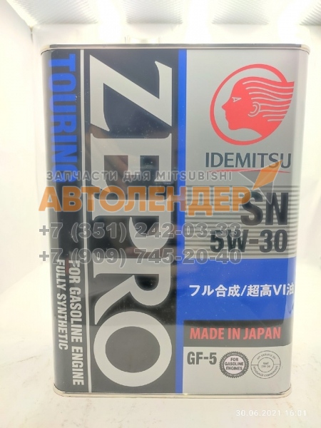 Масло моторное IDEMITSU 5W-30 ZEPRO TIURING SN/GF5 4л. Япония