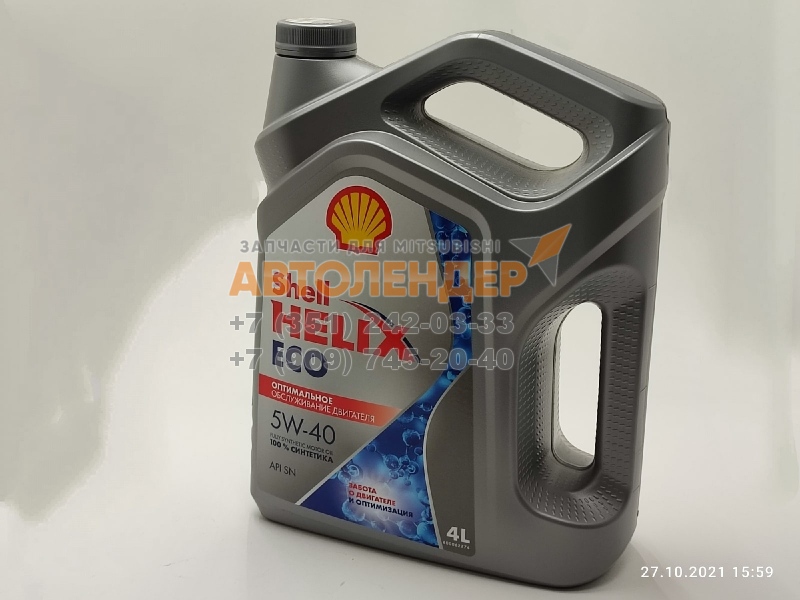 Моторное масло Shell Helix ECO SYN 5W-40, 4л