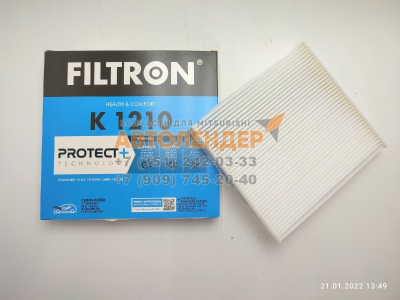 Фильтр салона FILTRON  K1210 TOYOTA RAV4/COROLLA/YARIS/AURIS