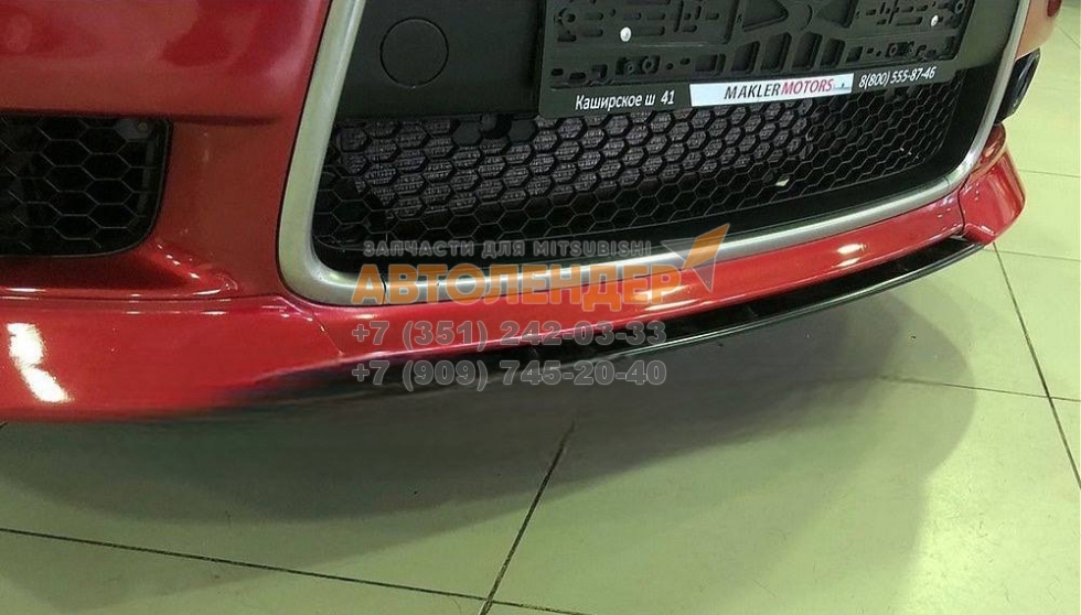 Вставка между клыками для Mitsubishi Lancer 10 рестайлинг
