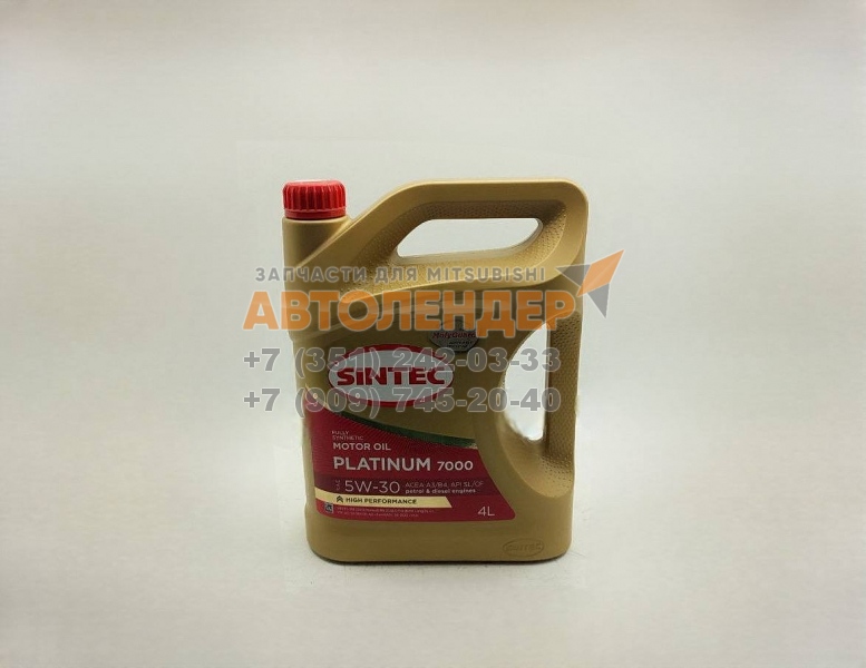 Масло моторное синтетическое 5W30 SINTEC Platinum 7000 A3/B4 SL/CF. 4 литра