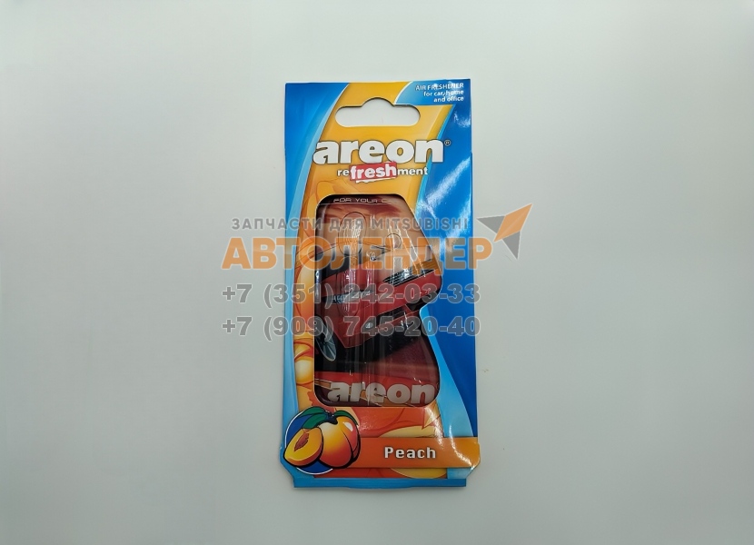 Ароматизатор на зеркало Areon Refreshment гелевый. Персик