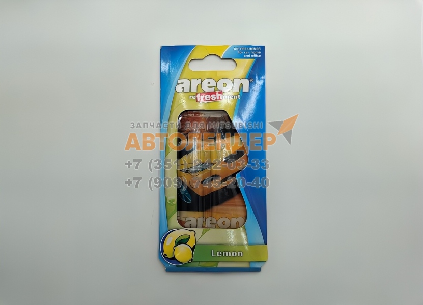 Ароматизатор на зеркало Areon Refreshment гелевый. Лимон