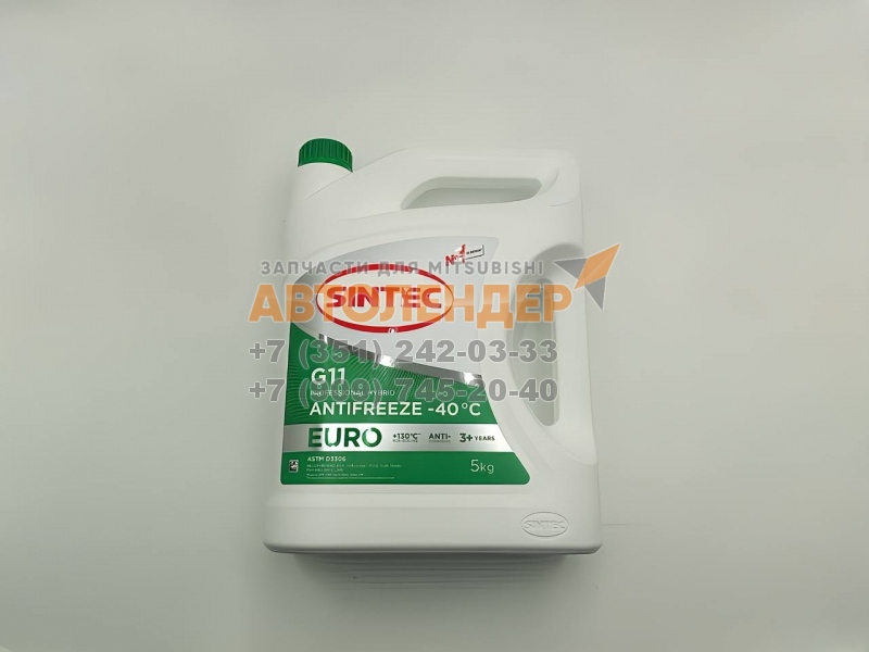 ЧЗ. Антифриз Sintec ANTIFREEZE EURO. Зеленый. 5 кг.